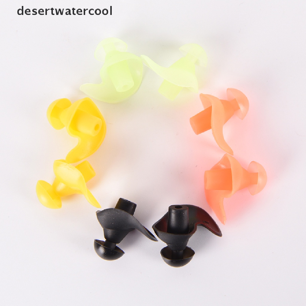 Deid 1 Pasang Ear plug Silikon Lembut Anti Bising / Air Untuk Berenang