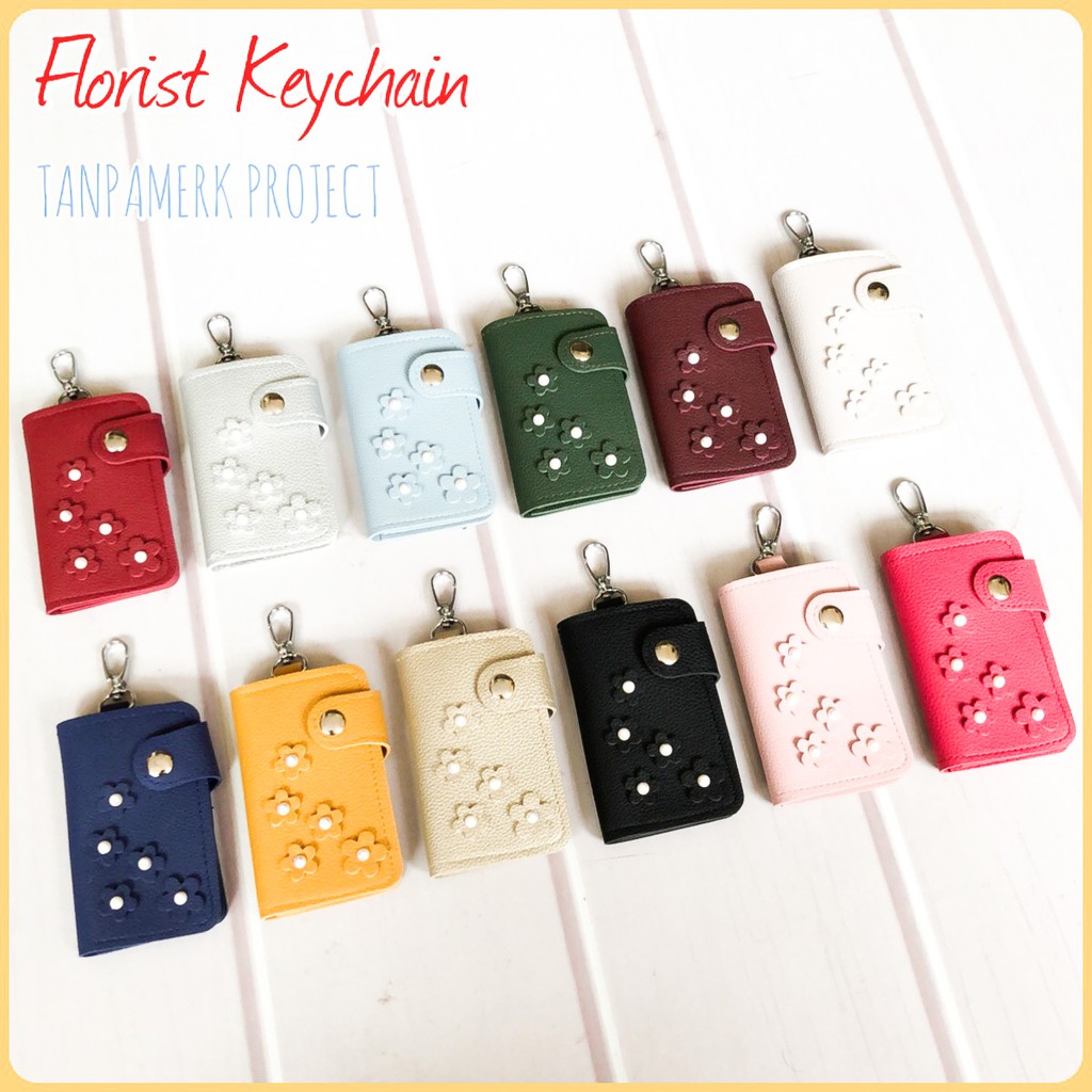 gantungan kunci TanpaMerk original florist keychain dompet stnk murah