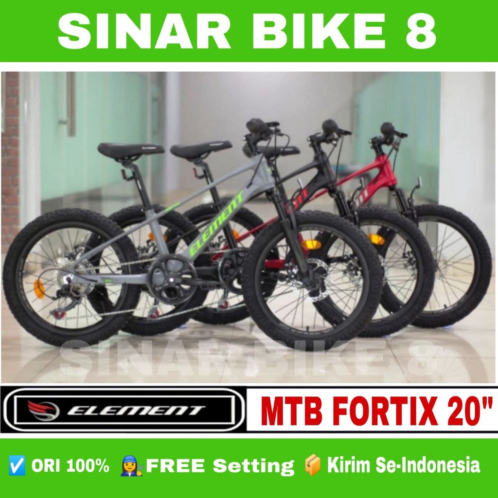 Sepeda Gunung  Ukuran 20 Inch MTB ELEMENT FORTIX Alloy 7 Speed Rem Cakram