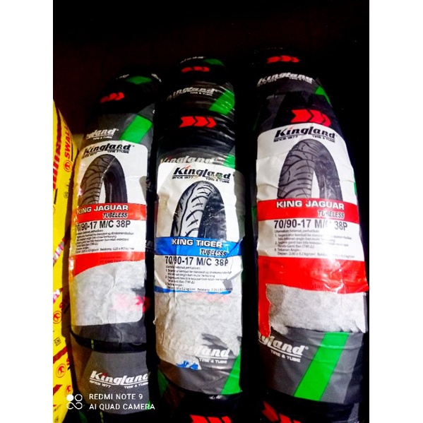 ban motor tubeles kingland king jaguar king tiger 70/90-17 ban motor bebek ban ring 17