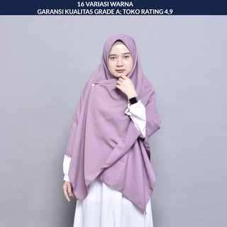 Jual Jilbab Segi Empat Jumbo Syari 140 x 140 Bahan Wolfis Hijab Segi