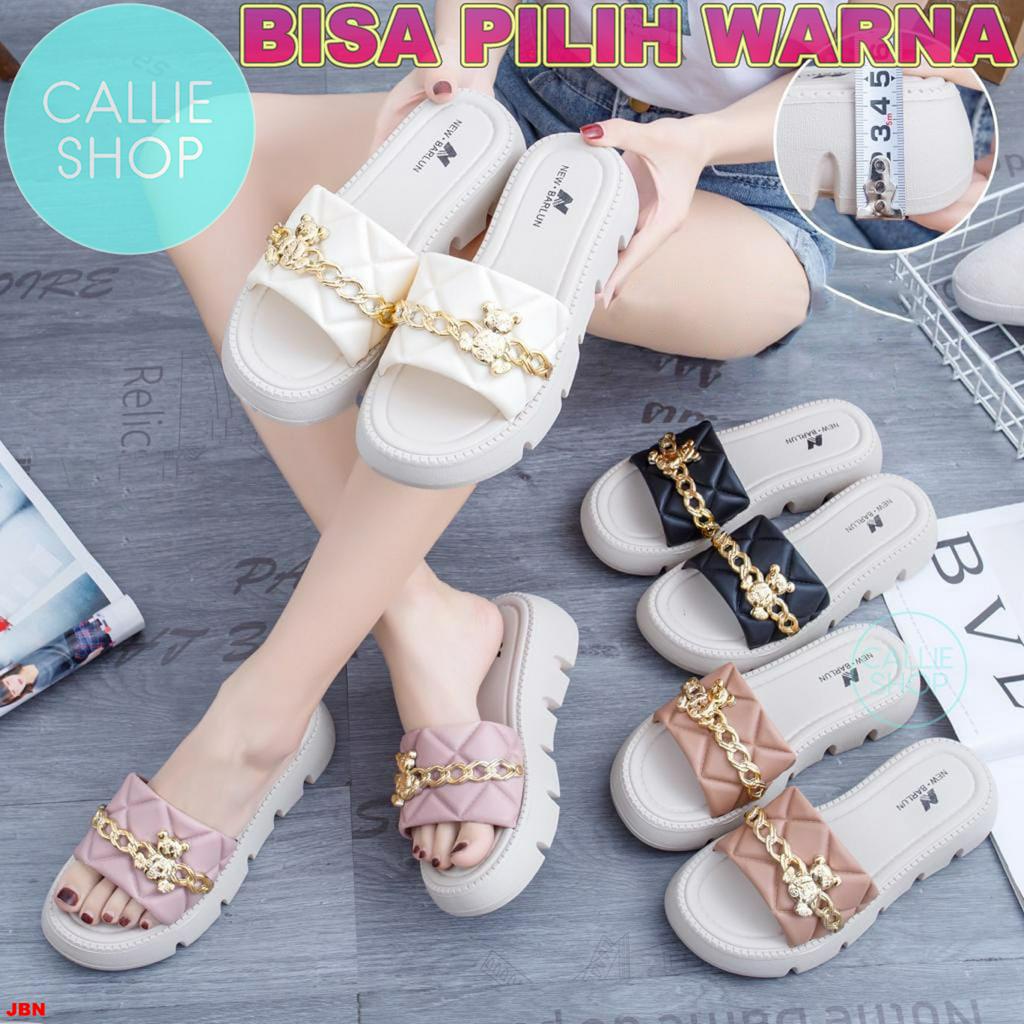 Sandal Wedges Platform Chain and Bear Jelly 9303-2 SMRTBR