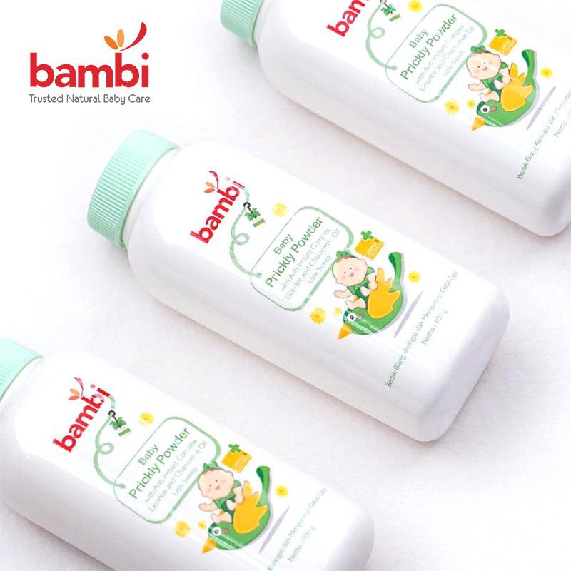 BAMBI Bedak Tabur Bambi Baby Prickly Heat 100gr / Kurangi Gatal Anti Iritasi