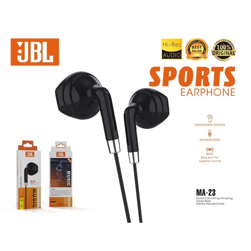 Ready Earphone Handsfree Sports J MA-23 New Handsfree Music SuperBass Pure Bass