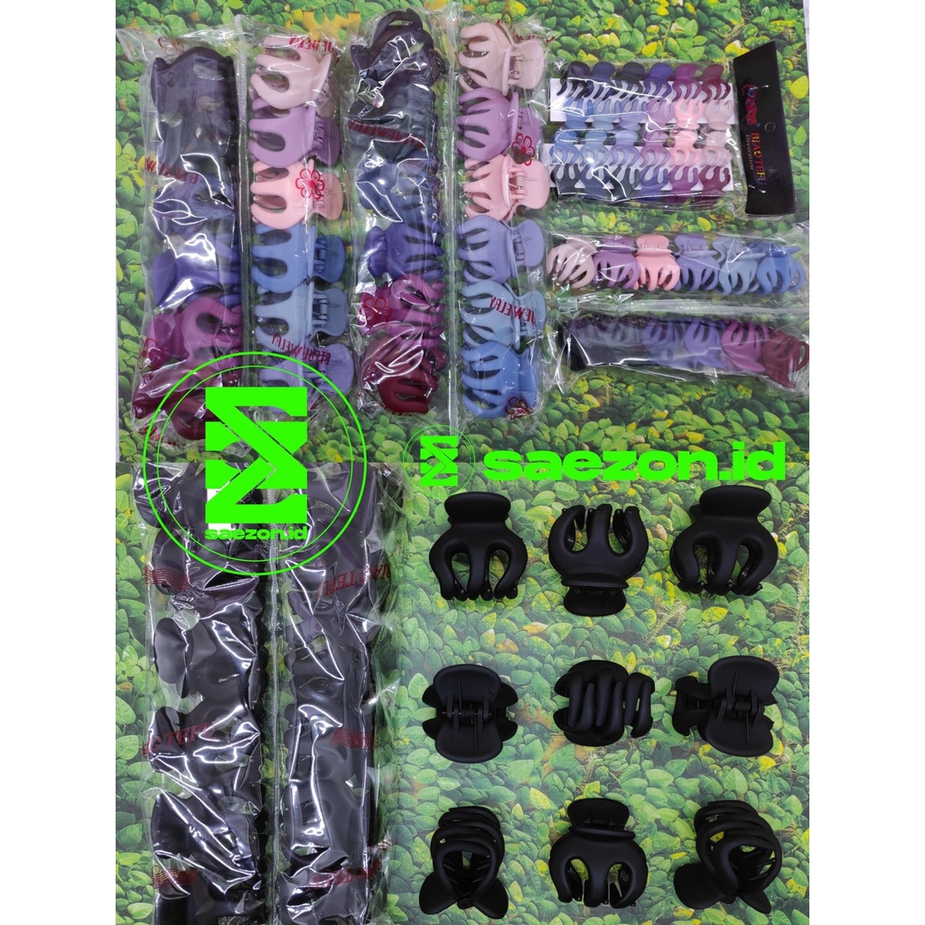 JEDAI DOFF CAKAR 3 DAN 5 IMPORT UKURAN 5CM 3,5CM 2CM PILIH WARNA / JEDAI RAMBUT DOFF