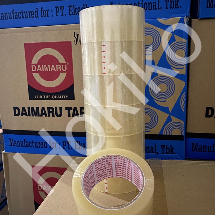 

perekat-pengikat- lakban daimaru 2 inch - bening / transparant 90y 90 yard ori -pengikat-perekat.