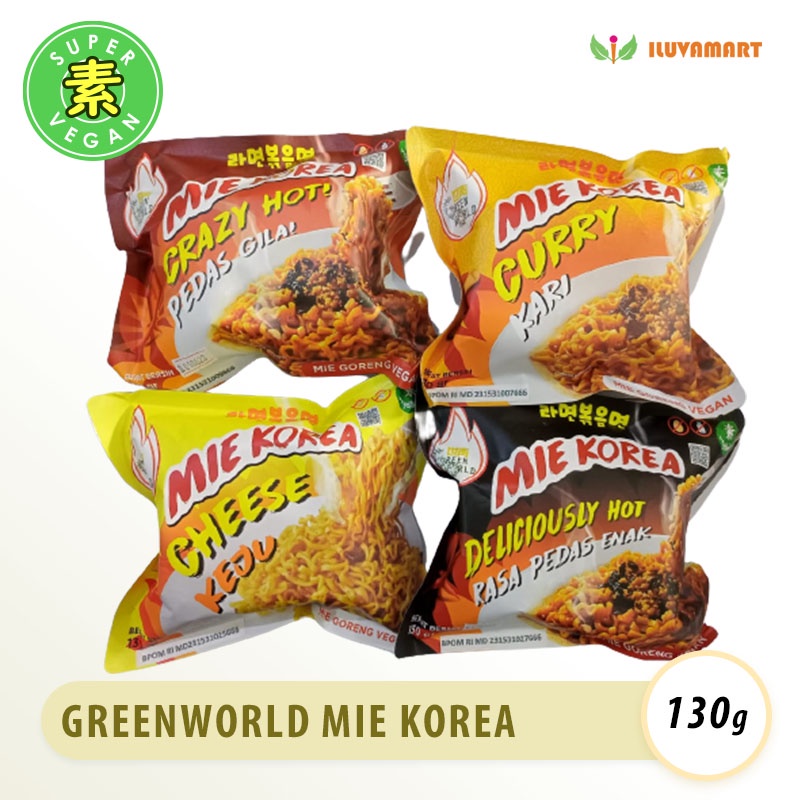 

Green World Mie Korea 130gr Mie Samyang Goreng VEGAN Korean Noodle