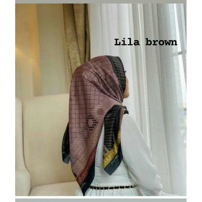 jilbab segiempat JP lila brown / journey hijab promo / hijab journey