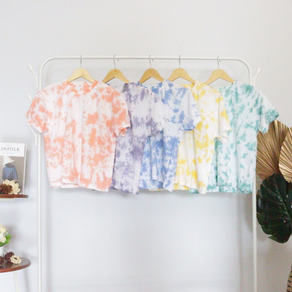 (BISA COD)  Kaos Tie Dye, Baju Grosir Baju Murah Atasan, Kaos Tye die Combed 30s T-shirt Tie dye, Pr