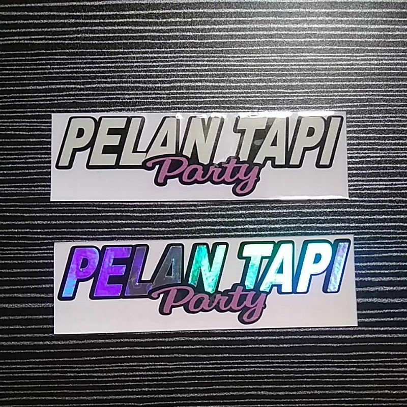 STICKER PELAN TAPI PARTY CUTTING