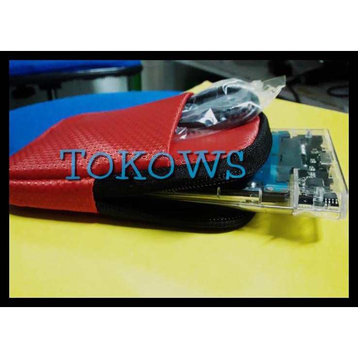 Sarung Pouch Softcase Hdd External Hardisk External Dompet Casing Hdd - Hitam