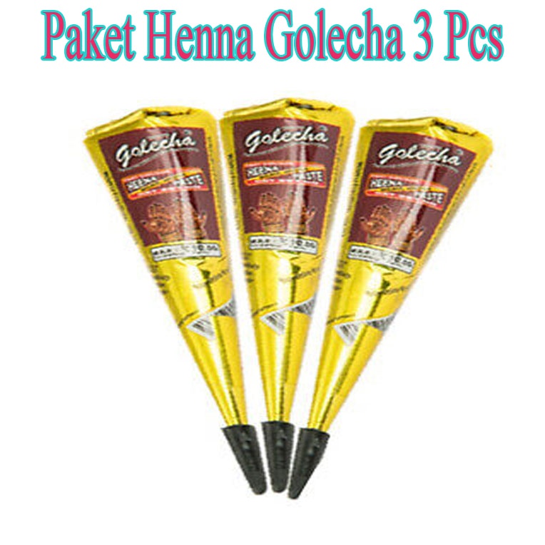 Paket - Golecha Maroon 3 Pcs - Henna Tangan Golecha Marun 3 Pcs - Cetakan Henna 1 pcs