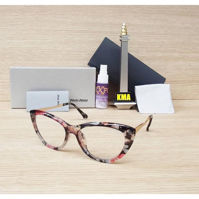 KACAMATA CEWEK / WANITA - KACAMATA MIU MIU - MIU MIU FLOWER CAT EYE PROMO