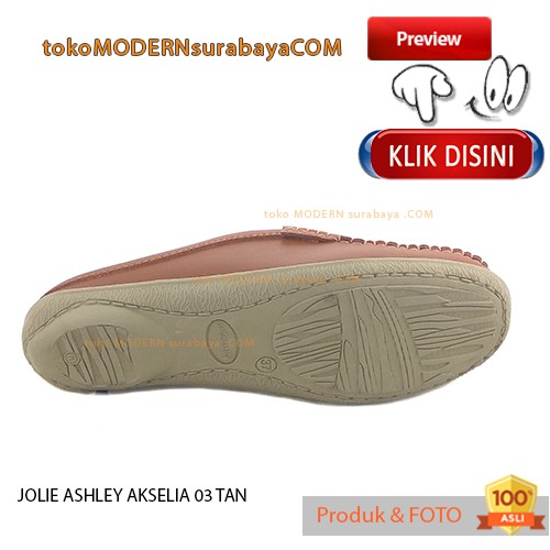 JOLIE ASHLEY AKSELIA 03 TAN Sepatu Wanita Loafers Flat Slop