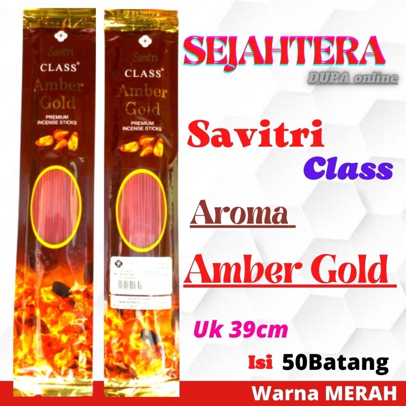 Dupa Hio Savitri Class “Amber Gold” Pouch 39cm 50btg Merah