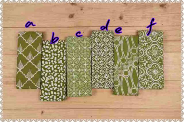 kain batui garutan hijau lumut