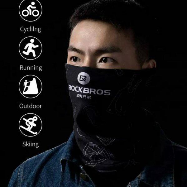 Buff ROCKBROS Balaclava ICE SLIK masker Kain Baff Hitam mask slayer Motor SEPEDA TOURING Helm fullfa