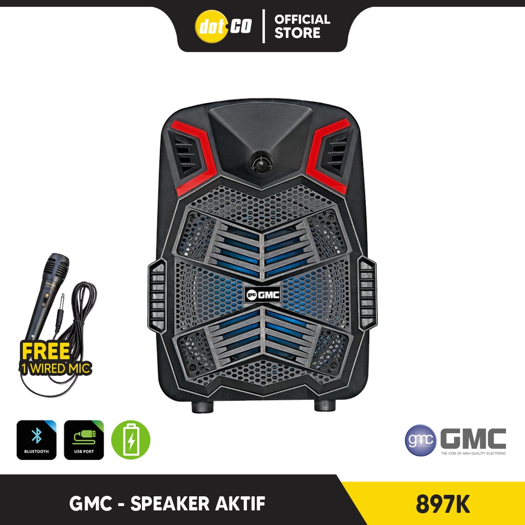 SPEAKER GMC 897K BLUETOOTH + MIC KABEL | TERMURAH + GRATIS ONGKOS KIRIM*