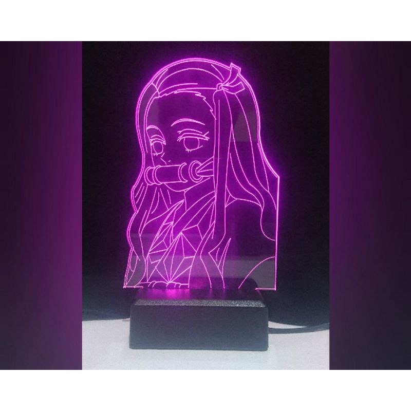 Lampu Tidur Akrilik Anime Karakter Nezuko