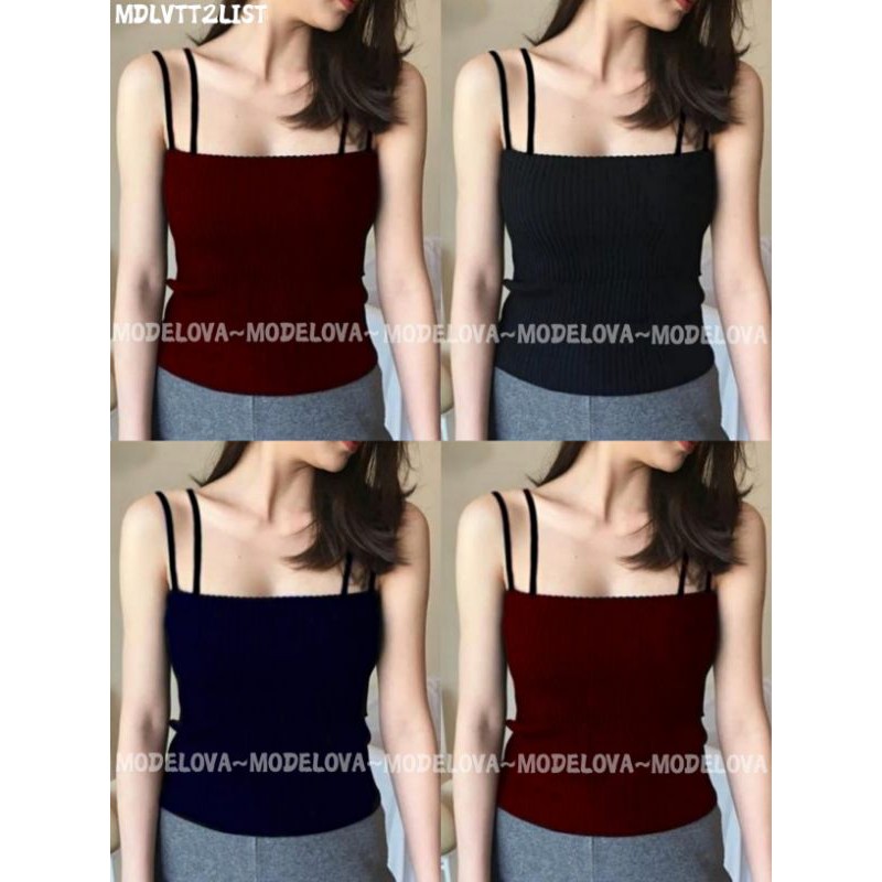 MDLV ~ BG TANKTOP 2LIST RAJUT // BAJU RAJUT // TANKTOP RAJUT // FASHION WANITA