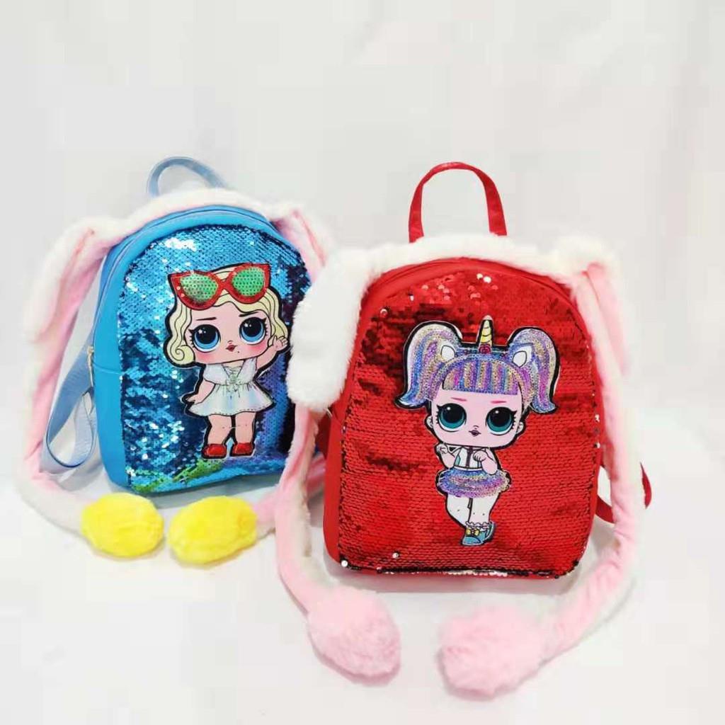 LS 792 - Ransel Anak Karakter Hat Bunny LOL Tas Punggung Backpack Anak Sekolah Ngaji SD TK PAUD