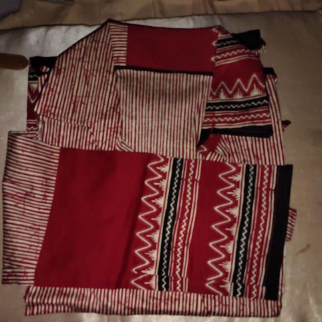 89 Bb Atasan Batik Wanita Lengan Panjang Model Kimono Pita U/ Muslimah & Hijaber Bahan Katun Strecth