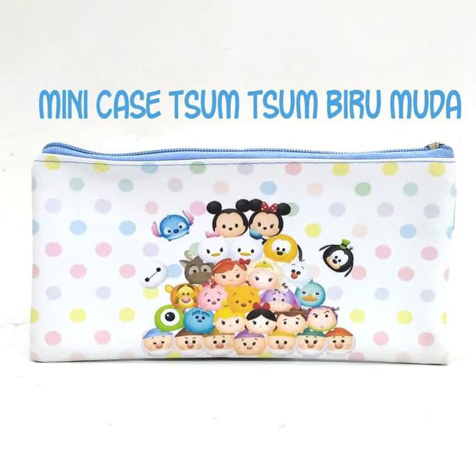 

promo Mini Case Tsum Tsum Biru Muda - Bisa untuk tempat pensil kosmetik nota