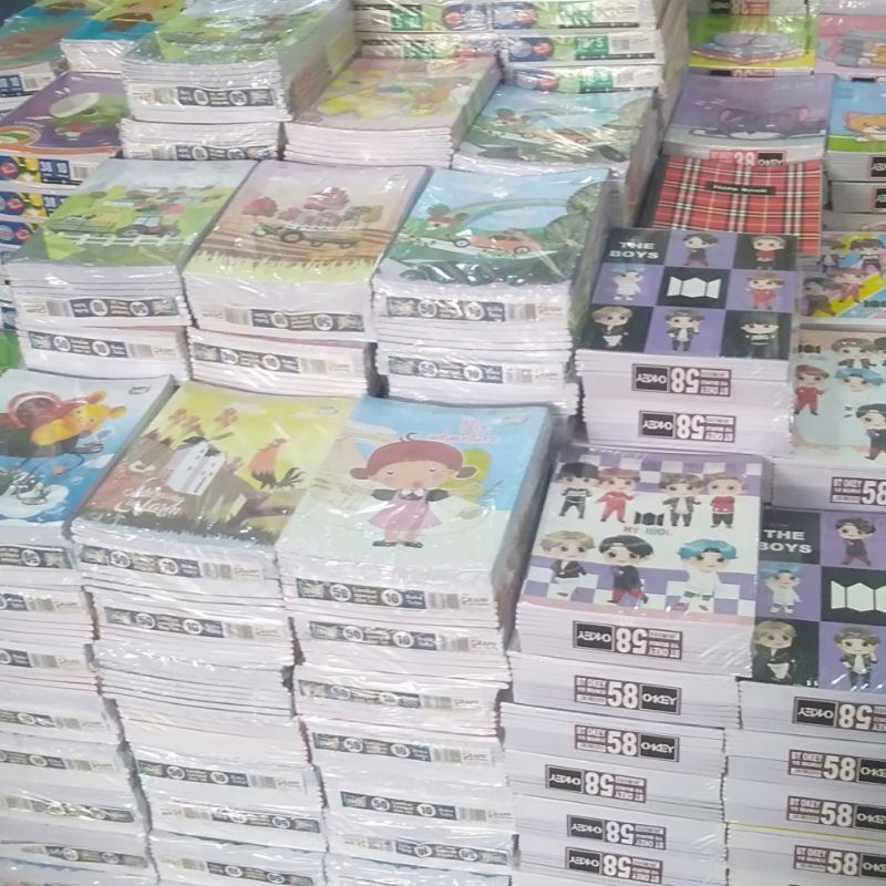 

Buku Tulis SIDU, OKEY, NIB dan KIKY Tebal 58 Lembar