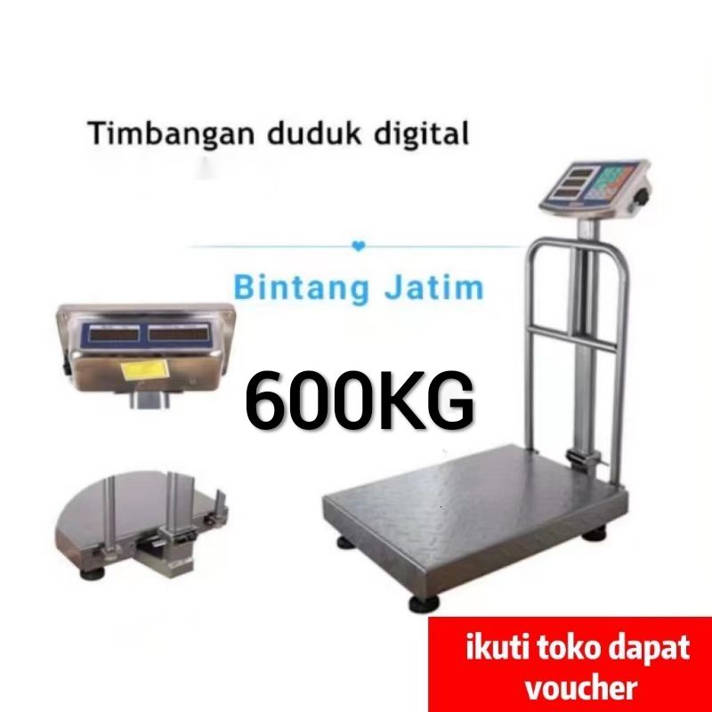 Timbangan Duduk Digital Kapasitas 600KG/ Electrik Platform Scale 600KG