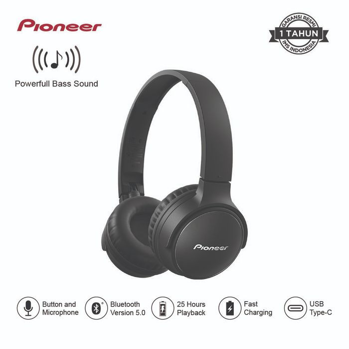 Pioneer SE-S3BT / SE S3BT Bluetooth Wireless Headphone Garansi Resmi