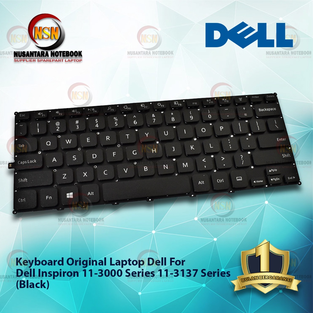 Keyboard Laptop Dell Inspiron 11-3000 SERIES 11-3137 Series Black