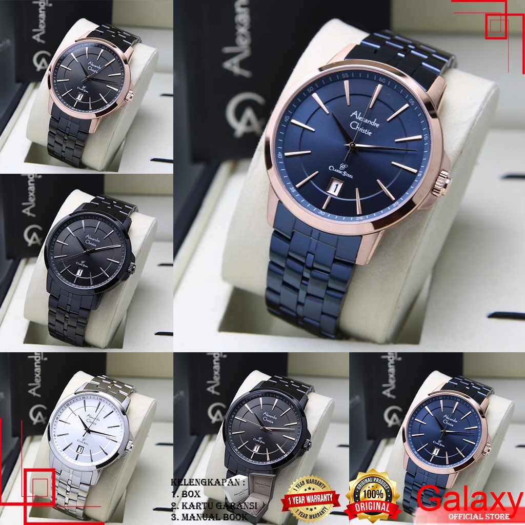 ALEXANDRE CHRISTIE PRIA ORIGINAL JAM TANGAN ALEXANDRE CHRISTIE PRIA JAM ALEXANDRE CHRISTIE AC 8655 A