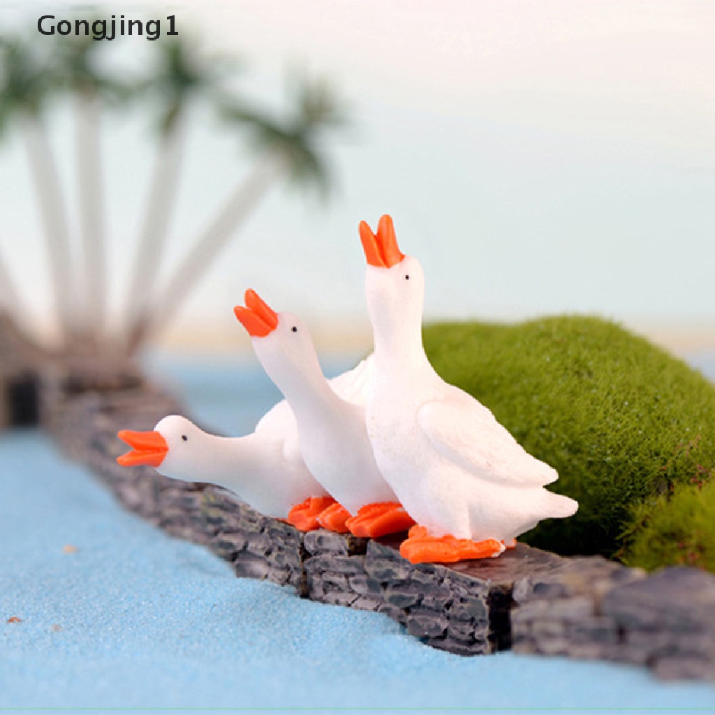 Gongjing1 Miniatur Angsa Untuk Dekorasi Taman Minifairy Gardenkerajinan Tangan