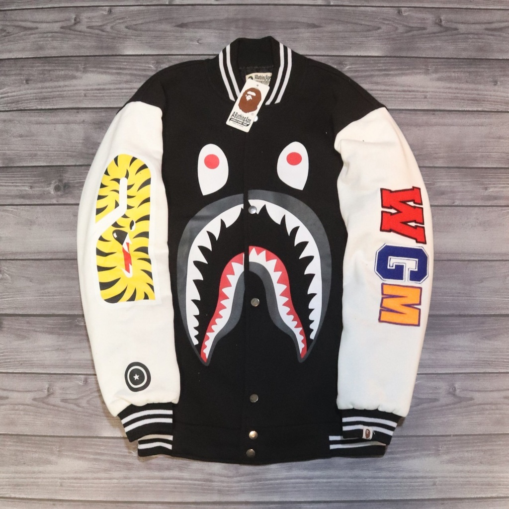 Varsity Jacket Bape Distro Jaket Baseball Pria Original