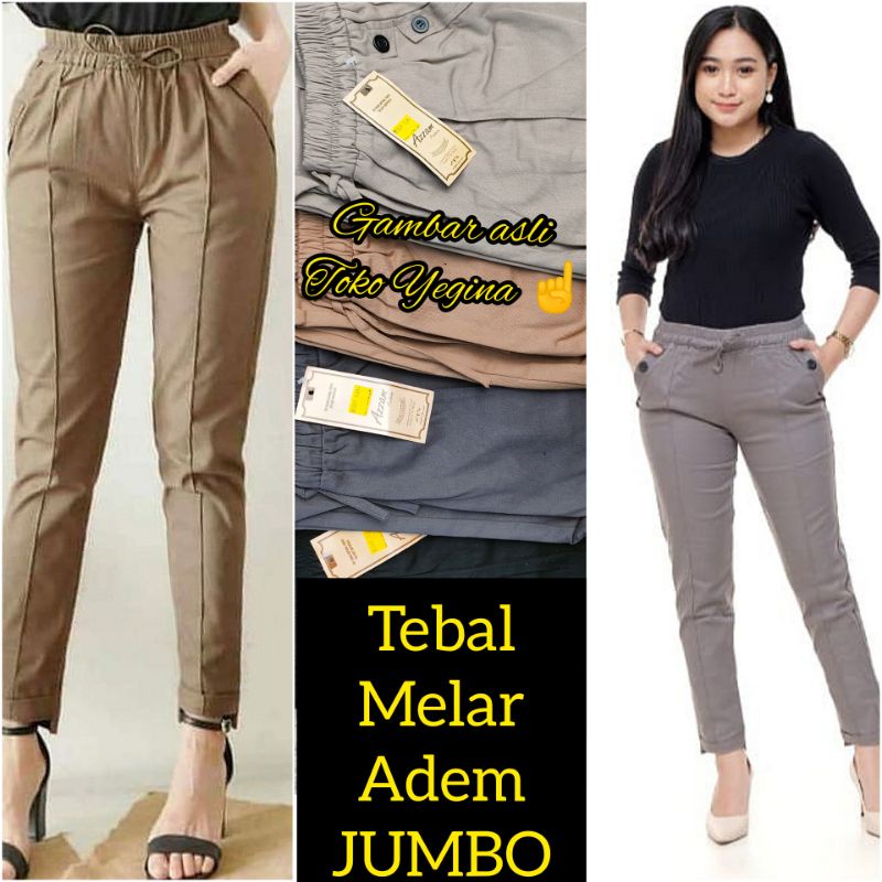 BB(70-90KG) BAGGYPANTS COMBED PREMIUM POLOS JUMBO BAHAN TEBAL DAN MELAR JAMINAN KUALITAS