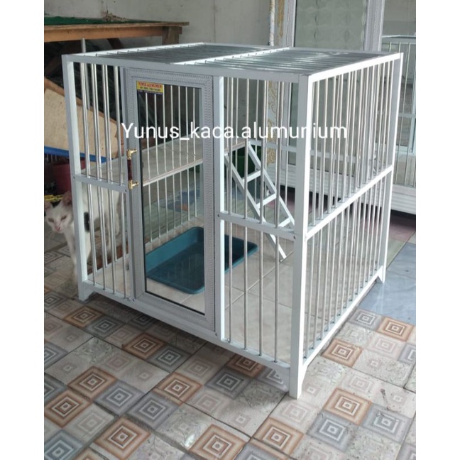 KANDANG HEWAN / KANDANG KUCING ALUMUNIUM P70 L60 T70 HANYA PALEMBANG