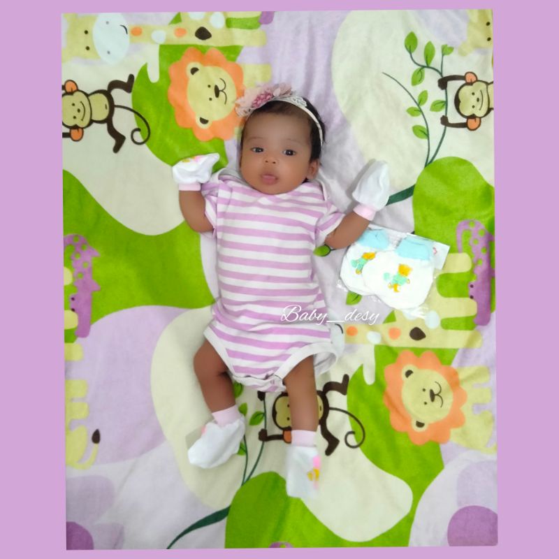 SARUNG TANGAN KAKI BAYI (3PCS) LEMBUT / SARTAKI / PELINDUNG TANGAN KAKI BAYI