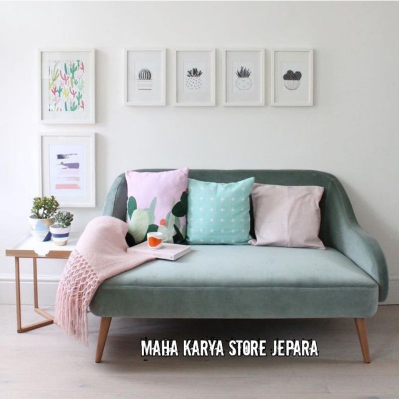 SOFA TAMU SOFA KELUARGA SOFA SANTAI KAIN BLUDRU LEMBUT