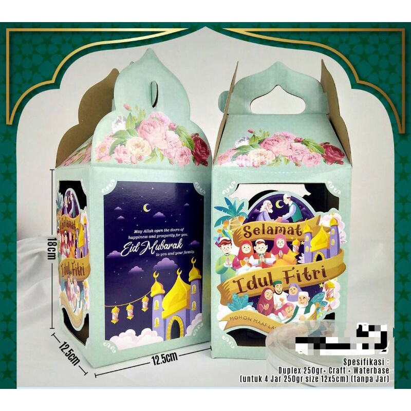 

Box Kardus Dus Dos Hampers Lebaran Idul Fitri Eid Mubarak Toples Cookies Kue Kering