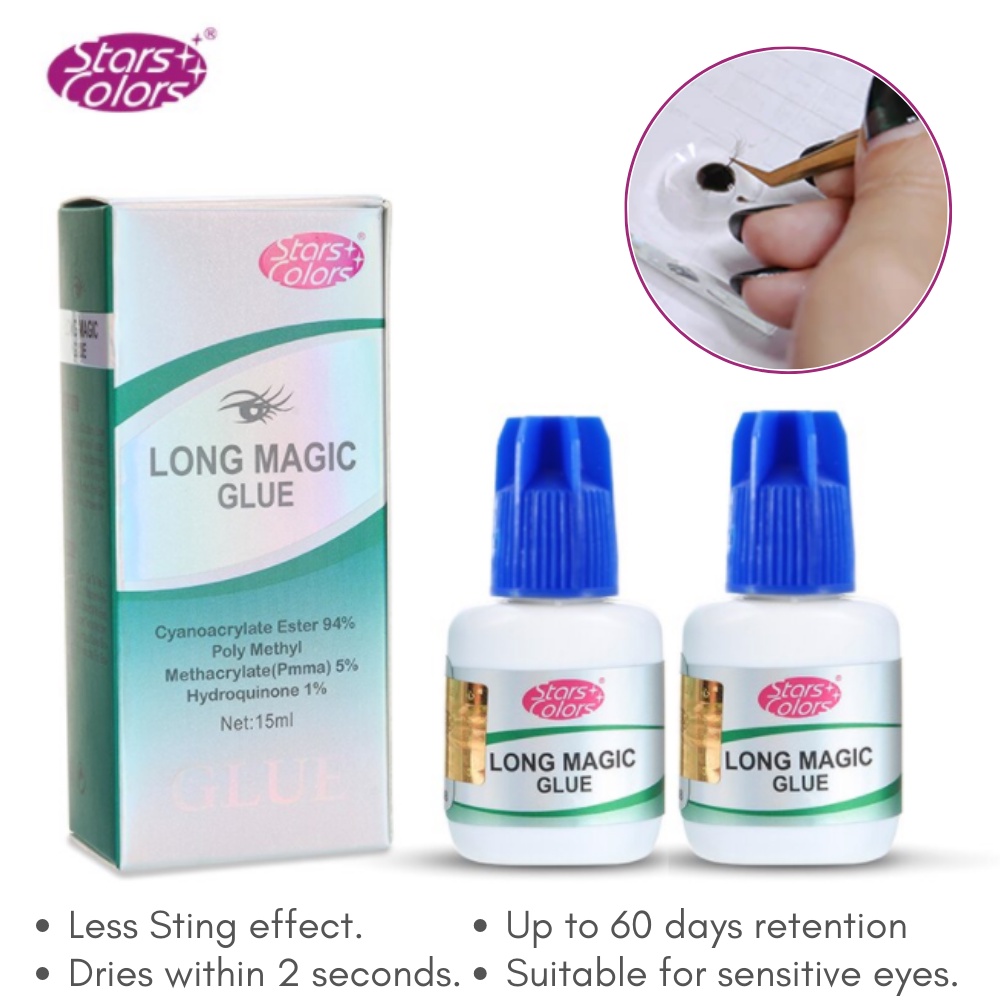 Long magic glue eyelash extension