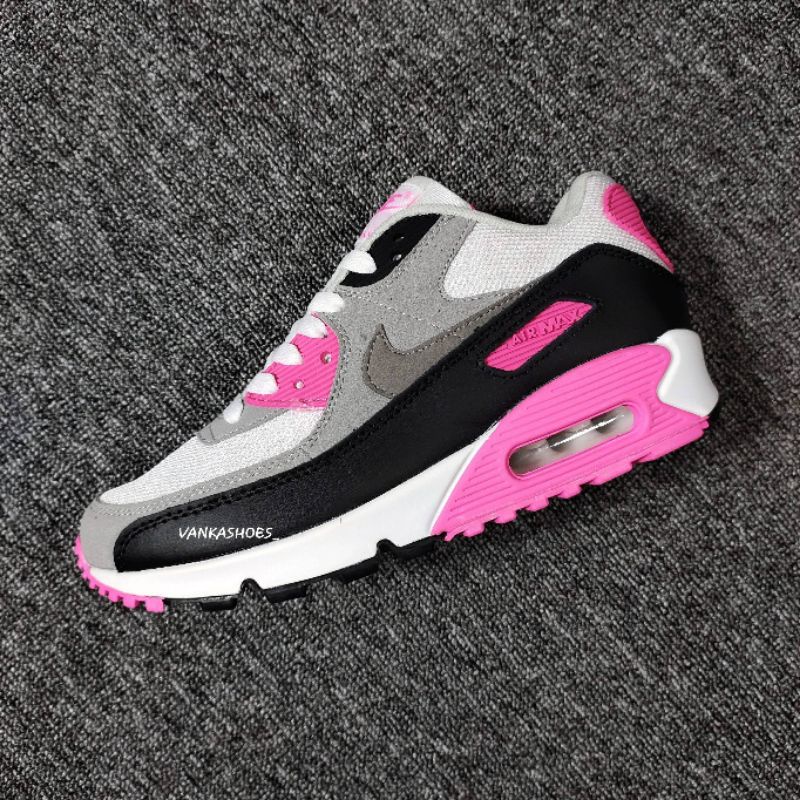 SEPATU WANITA NIKE AIR MAX 90 WHITE PARTICLE GREY ROSE PINK