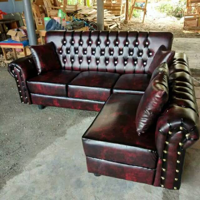 Kursi Sofa L Wosh modern kursi ruang tamu minimalis elegant termurah