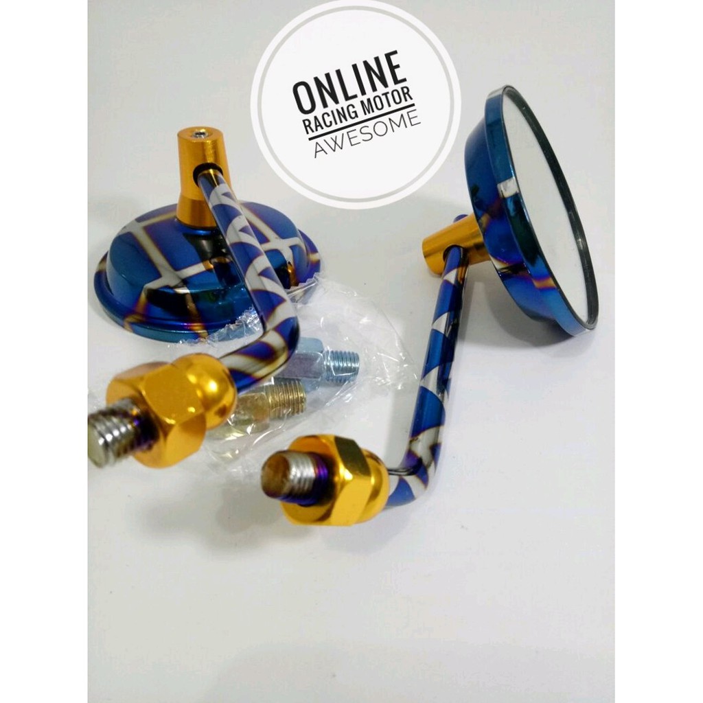 spion bulat rainbow x variasi motor matic bebek yamaha honda spion pelangi thailook