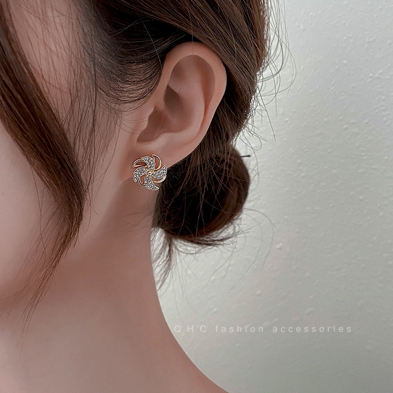 Anting Kincir Angin Spinner Berlian Kilat Lady Manis Dan Lucu Korea