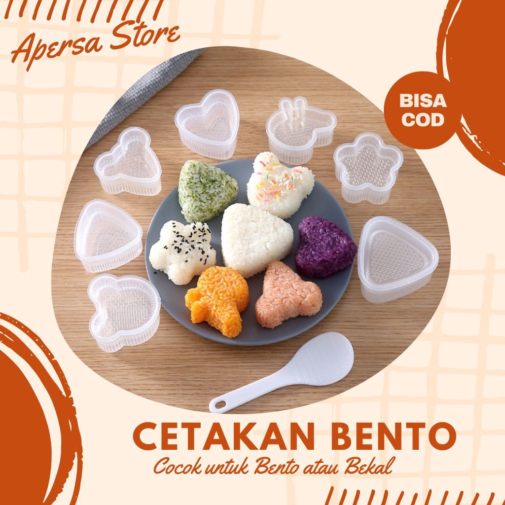 Cetakan Onigiri 1 pcs &amp; 2 pcs - Onigiri Mold - Cetakan Bento