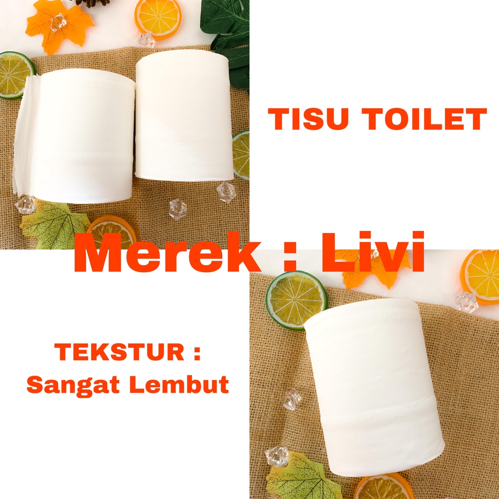 Tisu Toilet Roll Kecil 205 sheet - Tissue Toilet Roll Kecil - Tisu Toilet Murah - Tissue LIVI EVO Ellegant Roll Premium 205 sheet