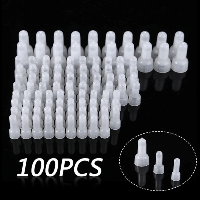 Per 100 Pcs Lasdop CE1 Press Transparant Close End Untuk Kabel 1.5mm