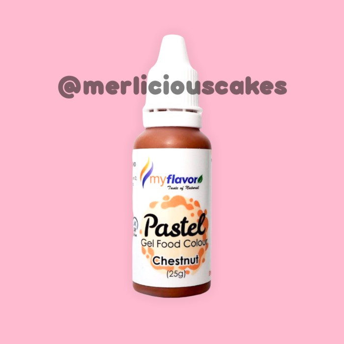 

Chestnut Pastel Gel My Flavor Food Color Food Colour Pewarna Makanan