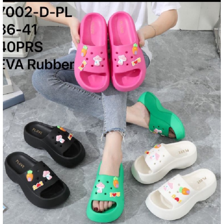 35-41 sandal eva rubber sendal wedges perempuan balance