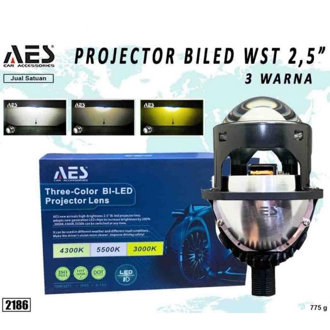 Biled Projector Projie AES WST 2.5 Three Colour 3 Warna NEW 2022 AES